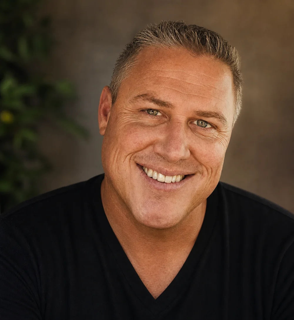 Portrait of author Troy Stephens, smiling, in a dark shirt.